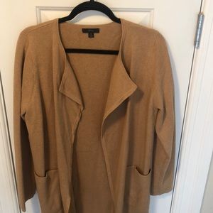 Long camel J crew cardigan